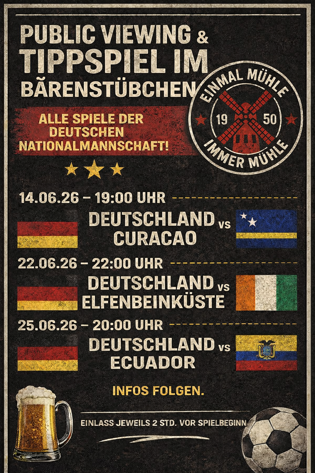 Plakat WM Public Viewing in Schortens